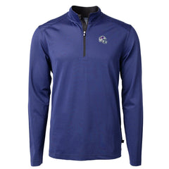 Cutter & Buck Big & Tall Virtue Eco Pique Micro Stripe Tri-Blend Quarter-Zip Jacket - Buffalo Bills Jackets
