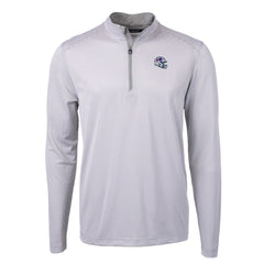 Cutter & Buck Big & Tall Virtue Eco Pique Micro Stripe Tri-Blend Quarter-Zip Jacket - Buffalo Bills Jackets
