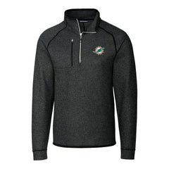 Cutter & Buck Big & Tall Mainsail Sweater-Knit Half-Zip Jacket - Miami Dolphins Jackets