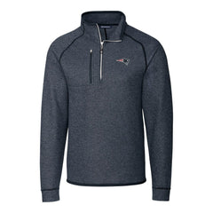 Cutter & Buck Big & Tall Mainsail Sweater-Knit Half-Zip Jacket - New England Patriots Jackets