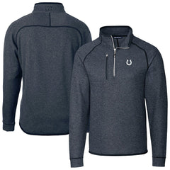 Cutter & Buck Big & Tall Mainsail Sweater-Knit Half-Zip Jacket - Indianapolis Colts Jackets