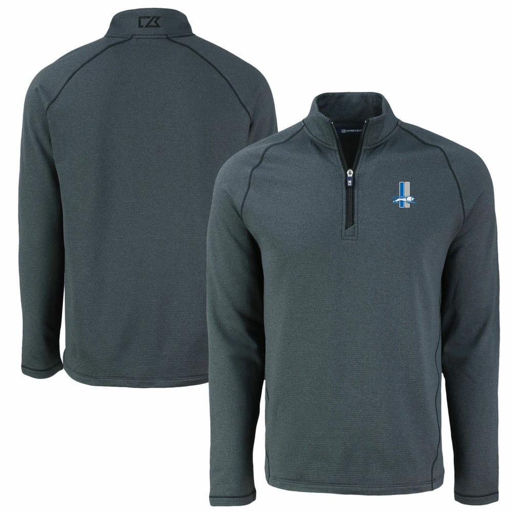 Cutter & Buck Peshastin Eco Fleece Tri-Blend Raglan Recycled Quarter-Zip Jacket - Detroit Lions Jackets