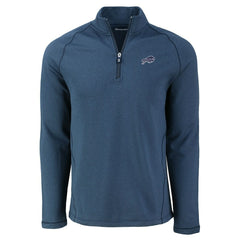 Cutter & Buck Peshastin Eco Fleece Tri-Blend Raglan Recycled Quarter-Zip Jacket - Buffalo Bills Jackets