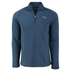 Cutter & Buck Peshastin Eco Fleece Tri-Blend Raglan Recycled Quarter-Zip Jacket - New England Patriots Jackets
