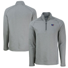 Cutter & Buck Peshastin Eco Fleece Tri-Blend Raglan Recycled Quarter-Zip Jacket - Washington Commanders Jackets