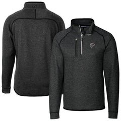 Cutter & Buck Big & Tall Mainsail Sweater-Knit Raglan Half-Zip Jacket - Atlanta Falcons Jackets