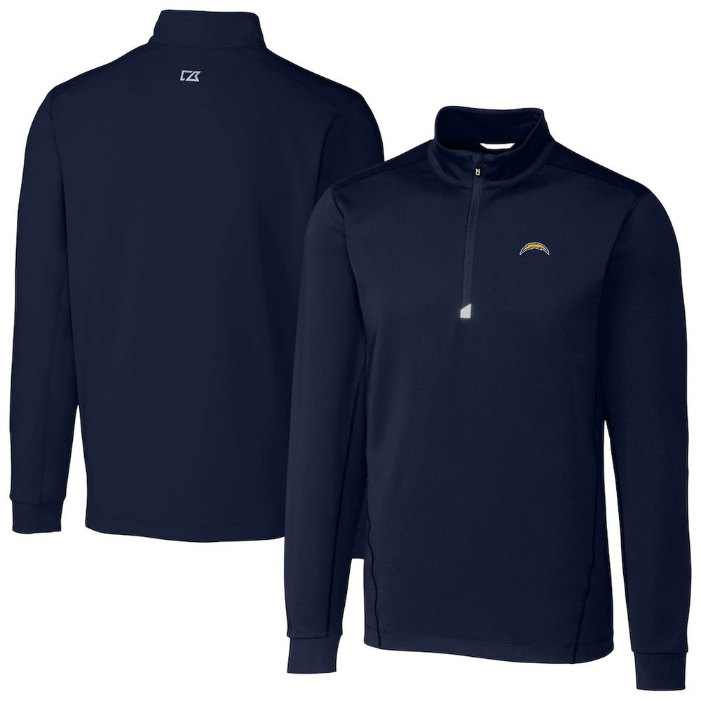 Cutter & Buck Big & Tall Traverse Stretch Quarter-Zip Top - Los Angeles Chargers Tops