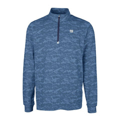 Cutter & Buck Big & Tall Traverse Stretch Eco Camo Print DryTec Quarter-Zip Top - New York Giants Tops