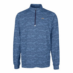 Cutter & Buck Big & Tall Traverse Eco Camo Tri-Blend DryTec Quarter-Zip Jacket - Los Angeles Chargers Jackets