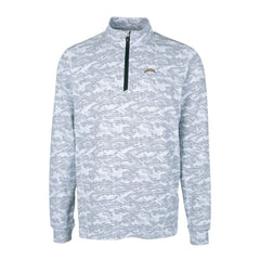 Cutter & Buck Big & Tall Traverse Eco Camo Tri-Blend DryTec Quarter-Zip Jacket - Los Angeles Chargers Jackets