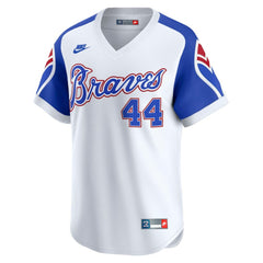 White Hank Aaron Atlanta Braves Nike Throwback Cooperstown Collection Limited Jersey