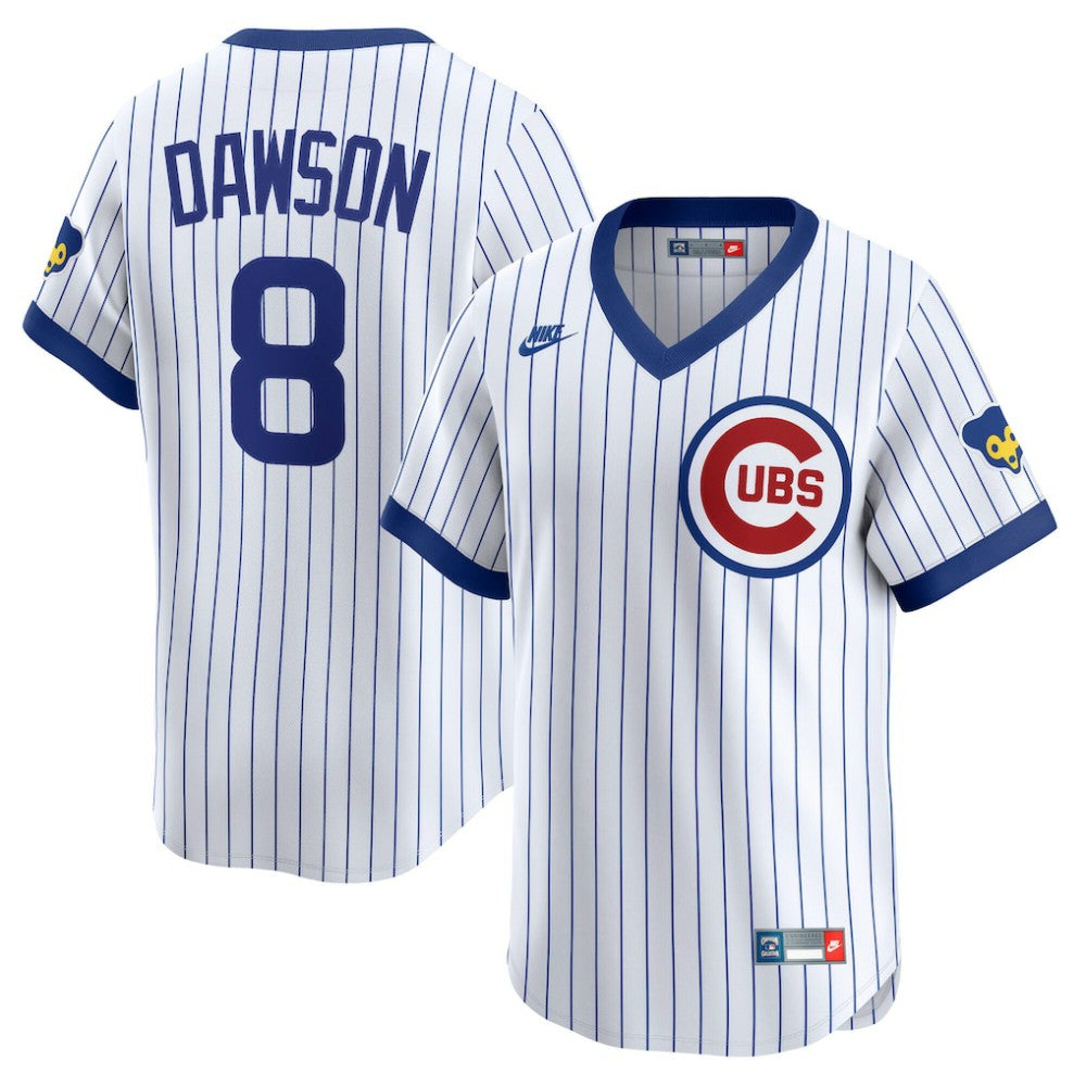White Andre Dawson Chicago Cubs Nike Throwback Cooperstown Collection Limited Jersey