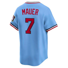 Light Blue Joe Mauer Minnesota Twins Nike Throwback Cooperstown Collection Limited Jersey