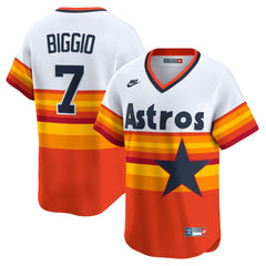 White Craig Biggio Houston Astros Nike Throwback Cooperstown Collection Limited Player Jersey