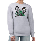 Boston Celtics G-III 4Her by Carl Banks Women's Leopard Heart Fleece Pullover Sweatshirt