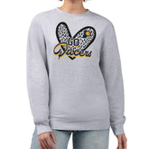 Indiana Pacers G-III 4Her by Carl Banks Women's Leopard Heart Fleece Pullover Sweatshirt