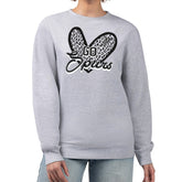 San Antonio Spurs G-III 4Her by Carl Banks Women's Leopard Heart Fleece Pullover Sweatshirt