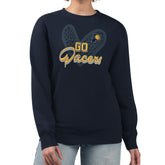Indiana Pacers G-III 4Her by Carl Banks Women's Leopard Heart Fleece Pullover Sweatshirt