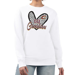 Cleveland Cavaliers G-III 4Her by Carl Banks Women's Leopard Heart Fleece Pullover Sweatshirt sale