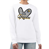 Indiana Pacers G-III 4Her by Carl Banks Women's Leopard Heart Fleece Pullover Sweatshirt