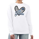 Memphis Grizzlies G-III 4Her by Carl Banks Women's Leopard Heart Fleece Pullover Sweatshirt