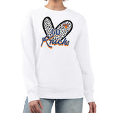 New York Knicks G-III 4Her by Carl Banks Women's Leopard Heart Fleece Pullover Sweatshirt