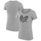 Golden State Warriors G-III 4Her by Carl Banks Women's Super-Slim Fit Lightweight Leopard Heart T-Shirt sale