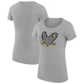 Indiana Pacers G-III 4Her by Carl Banks Women's Super-Slim Fit Lightweight Leopard Heart T-Shirt