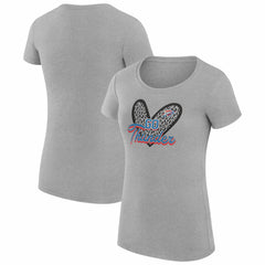 Oklahoma City Thunder G-III 4Her by Carl Banks Women's Super-Slim Fit Lightweight Leopard Heart T-Shirt