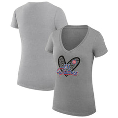 Detroit Pistons G-III 4Her by Carl Banks Women's Super-Slim Fit Lightweight Leopard Heart V-Neck T-Shirt sale