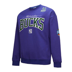 Mitchell & Ness Milwaukee Bucks Hardwood Classics There & Back 2.0 Vintage Pullover Sweatshirt