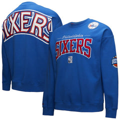 Mitchell & Ness Philadelphia 76ers Hardwood Classics There & Back 2.0 Vintage Pullover Sweatshirt