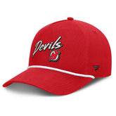 NHL New Jersey Devils Fanatics Decades Collection A-Frame Rope Adjustable Hat