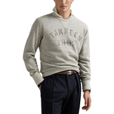 Heather Gray New York Yankees Polo Ralph Lauren Pullover Sweatshirt