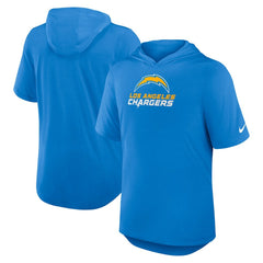 Lockup Tri-Blend Hoodie T-Shirt - Los Angeles Chargers Hoodies