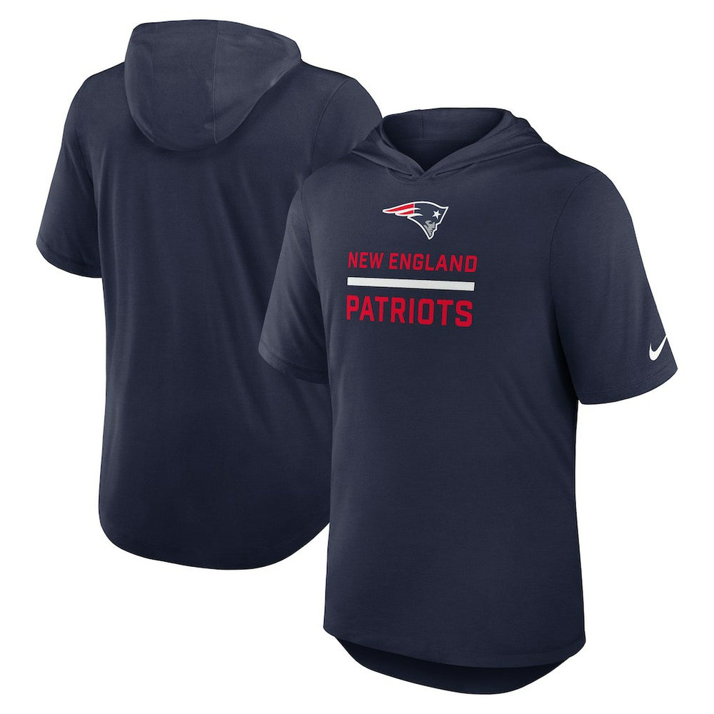 Lockup Tri-Blend Hoodie T-Shirt - New England Patriots Hoodies
