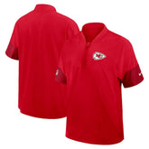Sideline Short Sleeve Quarter-Zip Dri-FIT Coach Jacket - Kansas City Chiefs Jackets
