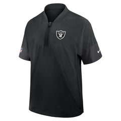 Sideline Short Sleeve Quarter-Zip Dri-FIT Coach Jacket - Las Vegas Raiders Jackets