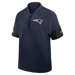 Sideline Short Sleeve Quarter-Zip Dri-FIT Coach Jacket - New England Patriots Jackets