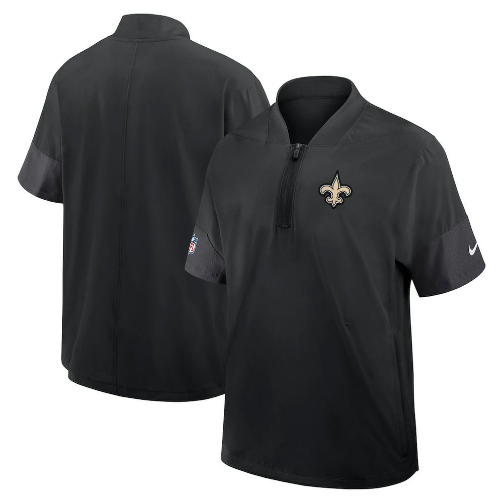 Sideline Short Sleeve Quarter-Zip Dri-FIT Coach Jacket - New Orleans Saints Jackets