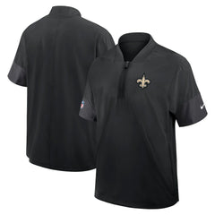 Sideline Short Sleeve Quarter-Zip Dri-FIT Coach Jacket - New Orleans Saints Jackets