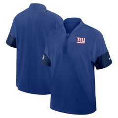 Sideline Short Sleeve Quarter-Zip Dri-FIT Coach Jacket - New York Giants Jackets