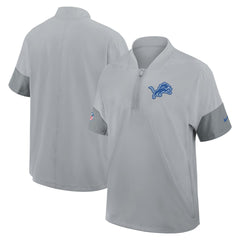 Sideline Short Sleeve Quarter-Zip Dri-FIT Coach Jacket - Detroit Lions Jackets