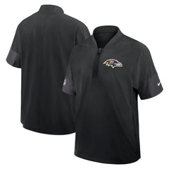 Sideline Short Sleeve Quarter-Zip Dri-FIT Coach Jacket - Baltimore Ravens Jackets