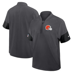 Sideline Short Sleeve Quarter-Zip Dri-FIT Coach Jacket - Cleveland Browns Jackets