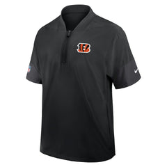 Sideline Short Sleeve Quarter-Zip Dri-FIT Coach Jacket - Cincinnati Bengals Jackets