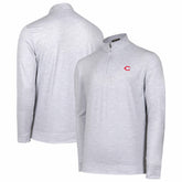 Gray Cincinnati Reds Sublime Tri-Blend Quarter-Zip Jacket