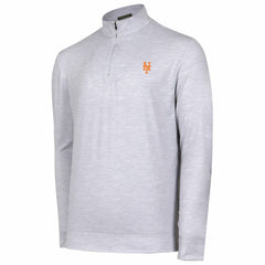Gray New York Mets Sublime Tri-Blend Quarter-Zip Jacket