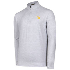 Gray San Diego Padres Sublime Tri-Blend Quarter-Zip Jacket