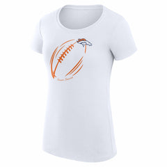 G-III 4Her by Carl Banks Women's Super-Slim Fit Lightweight Subtle Football T-Shirt - Denver Broncos T-shirts
